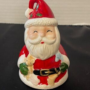 Jolly Santa Ceramic Bell